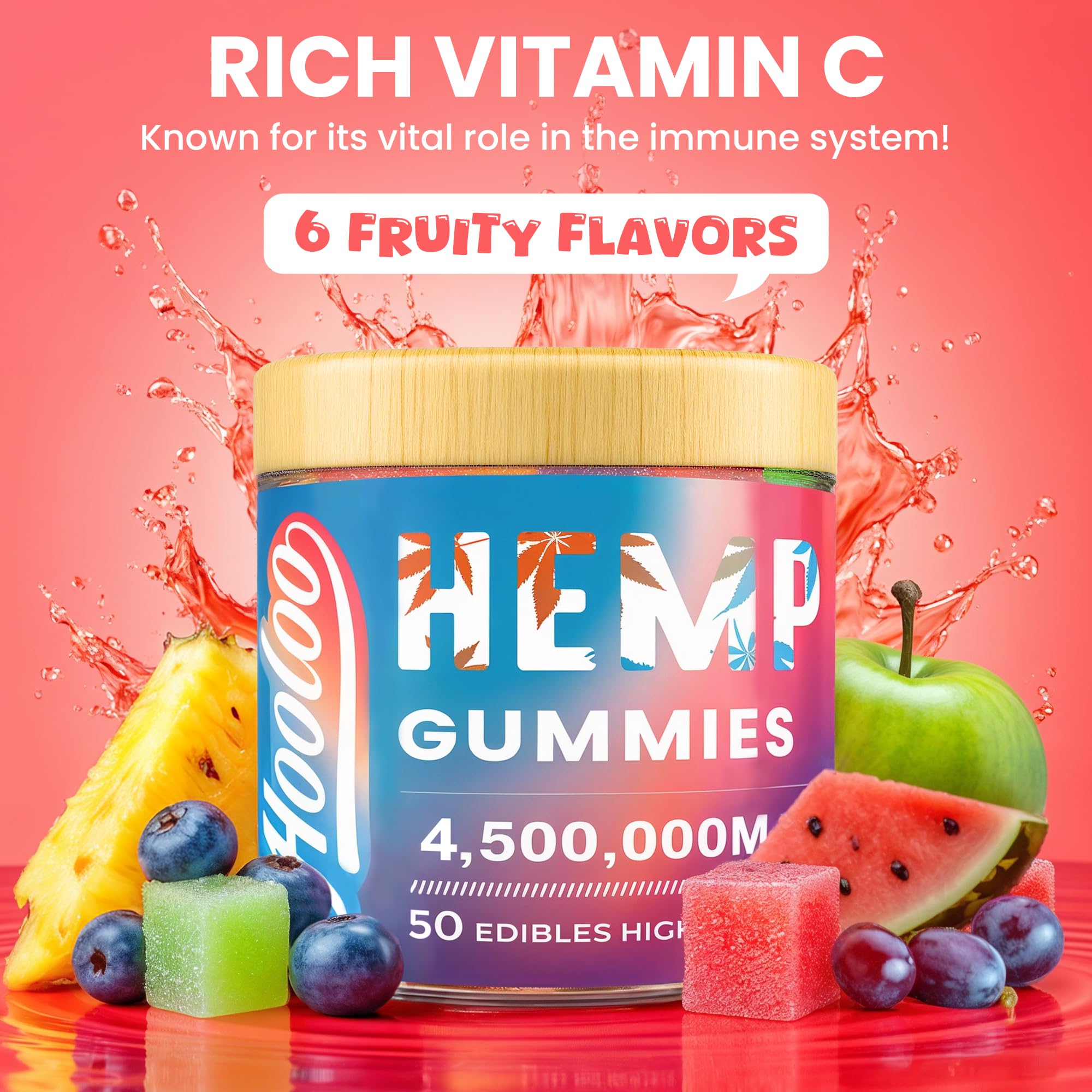 Gomitas HOOLOO para relajación diurna y mejora de la concentración