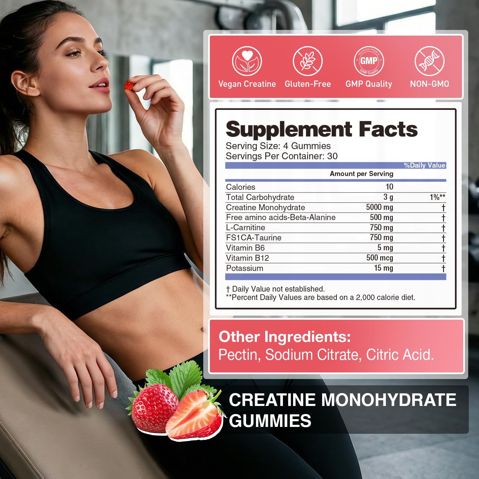 Hoozzch Creatine Gummies provisión de 30 días: compra conveniente