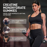 Etiqueta sin gluten en Hoozzch Creatine Gummies para estilo de vida activo.