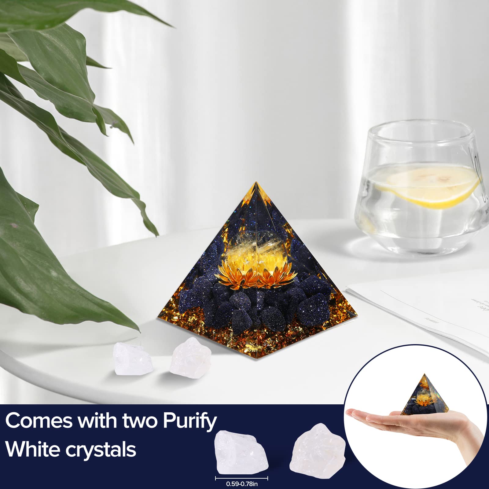 Hopeseed Cristales para Reiki y meditación, enfoque y serenidad.