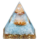 Hopeseed Orgone Pirámide con cristales arcoiris, elegante y serena para tu espacio