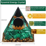 Piramide Hopeseed con malachita natural para equilibrio y buena suerte.