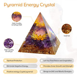Hopeseed Pirámide Orgónita con anillo de cobre para equilibrio energético.