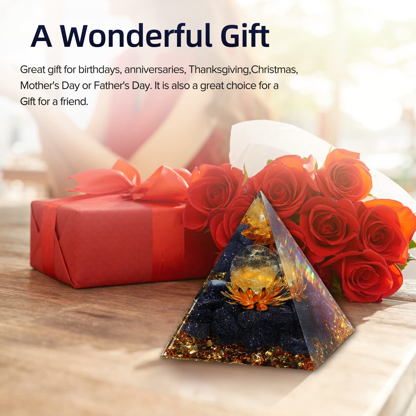 Hopeseed Regalo ideal: pirámide de cristales para bienestar y buena vibra.