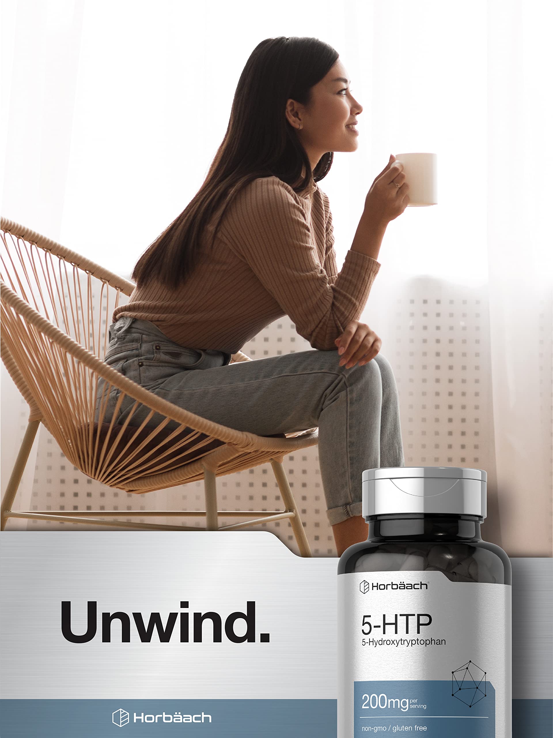 Horbäach 5HTP ingredientes puros – fórmula natural sin aditivos innecesarios.
