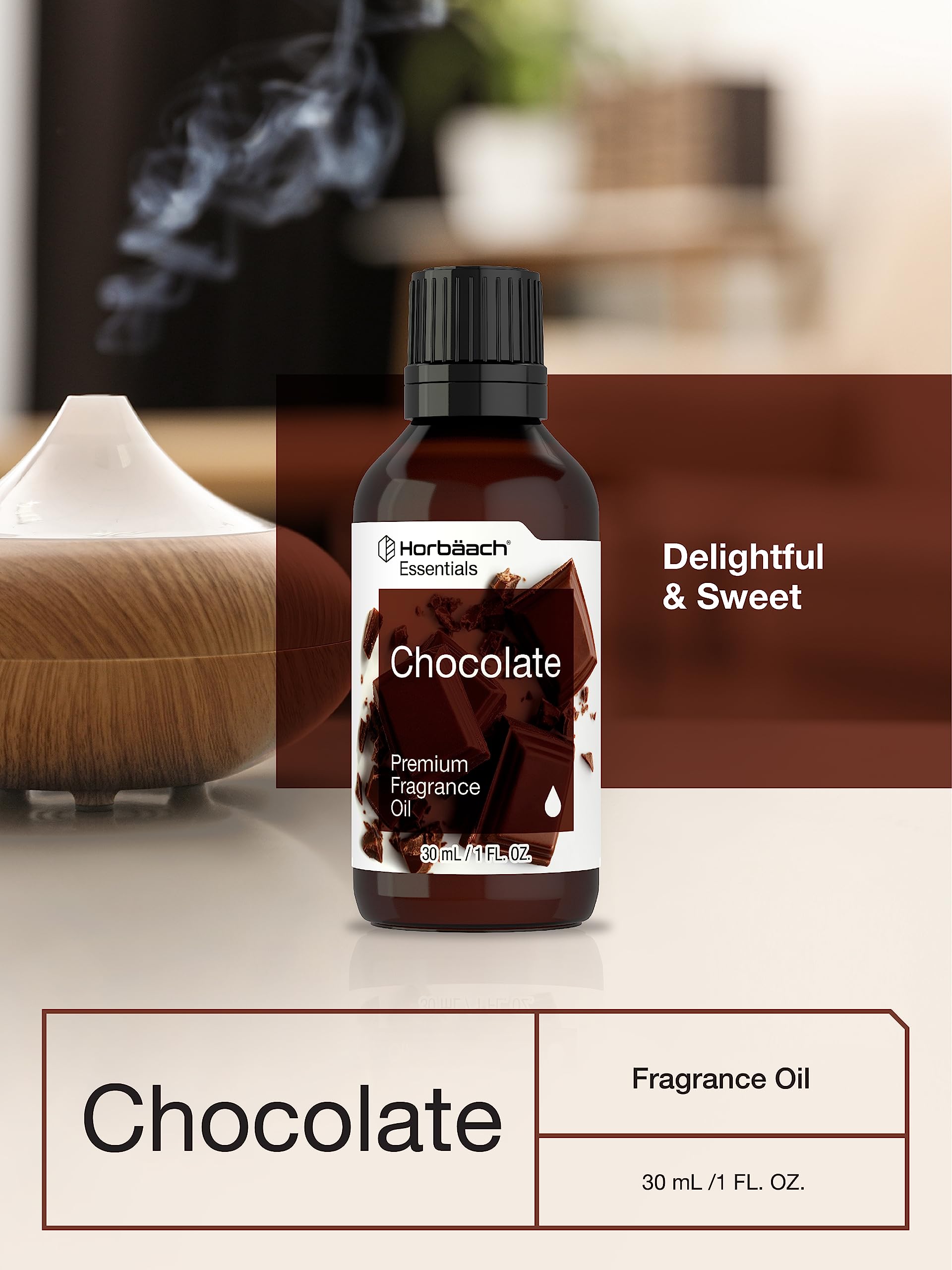Horbäach chocolate fragancia para baño, experiencia sensorial reconfortante