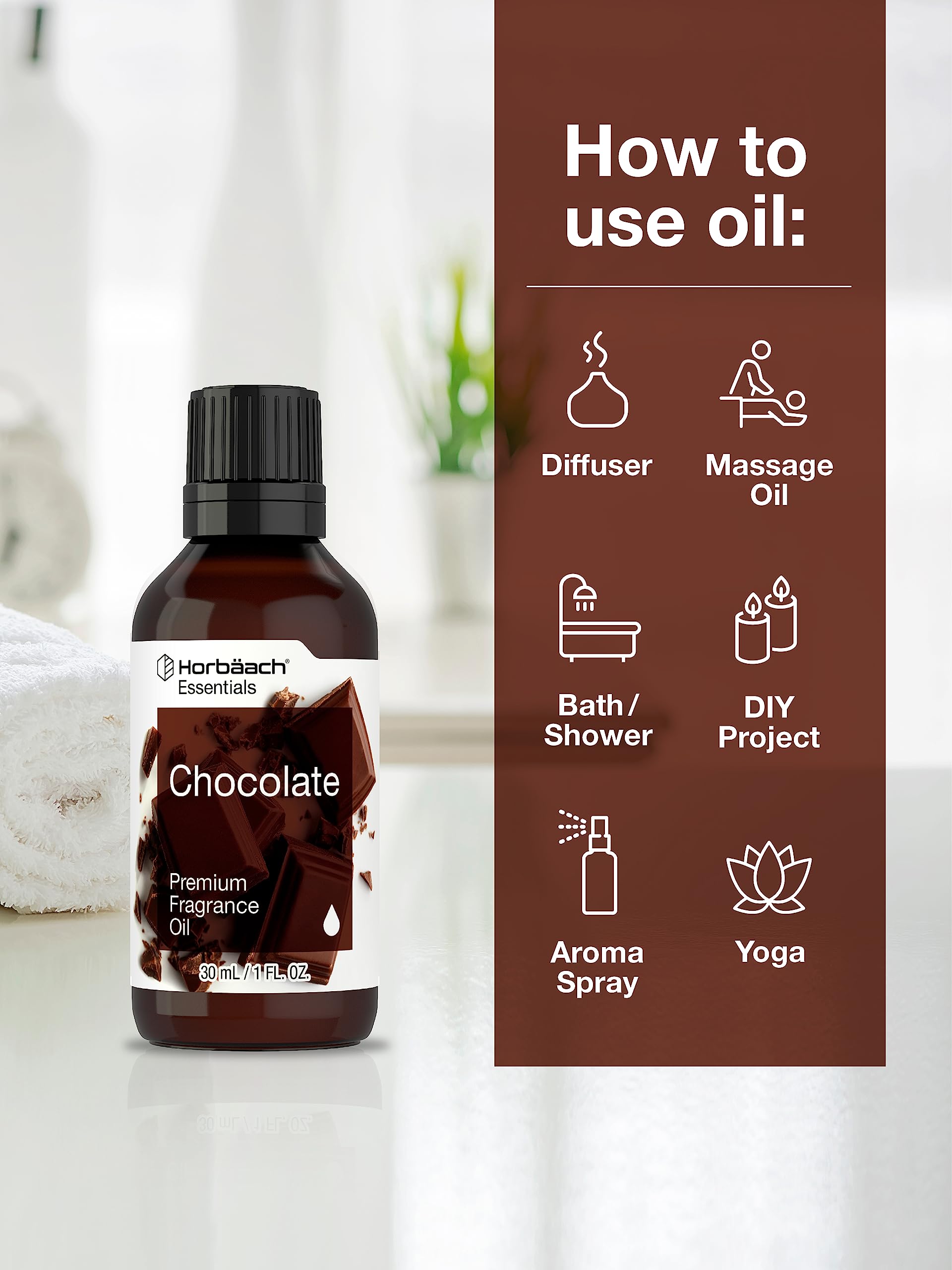 Horbäach chocolate fragancia para vela, perfuma velas artesanales