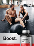 Horbaach L-Arginina 4000 mg cápsulas, detalle de ingredientes libres de OGM.