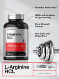 Horbaach L-Arginina 4000 mg cápsulas, etiqueta clara y legible.