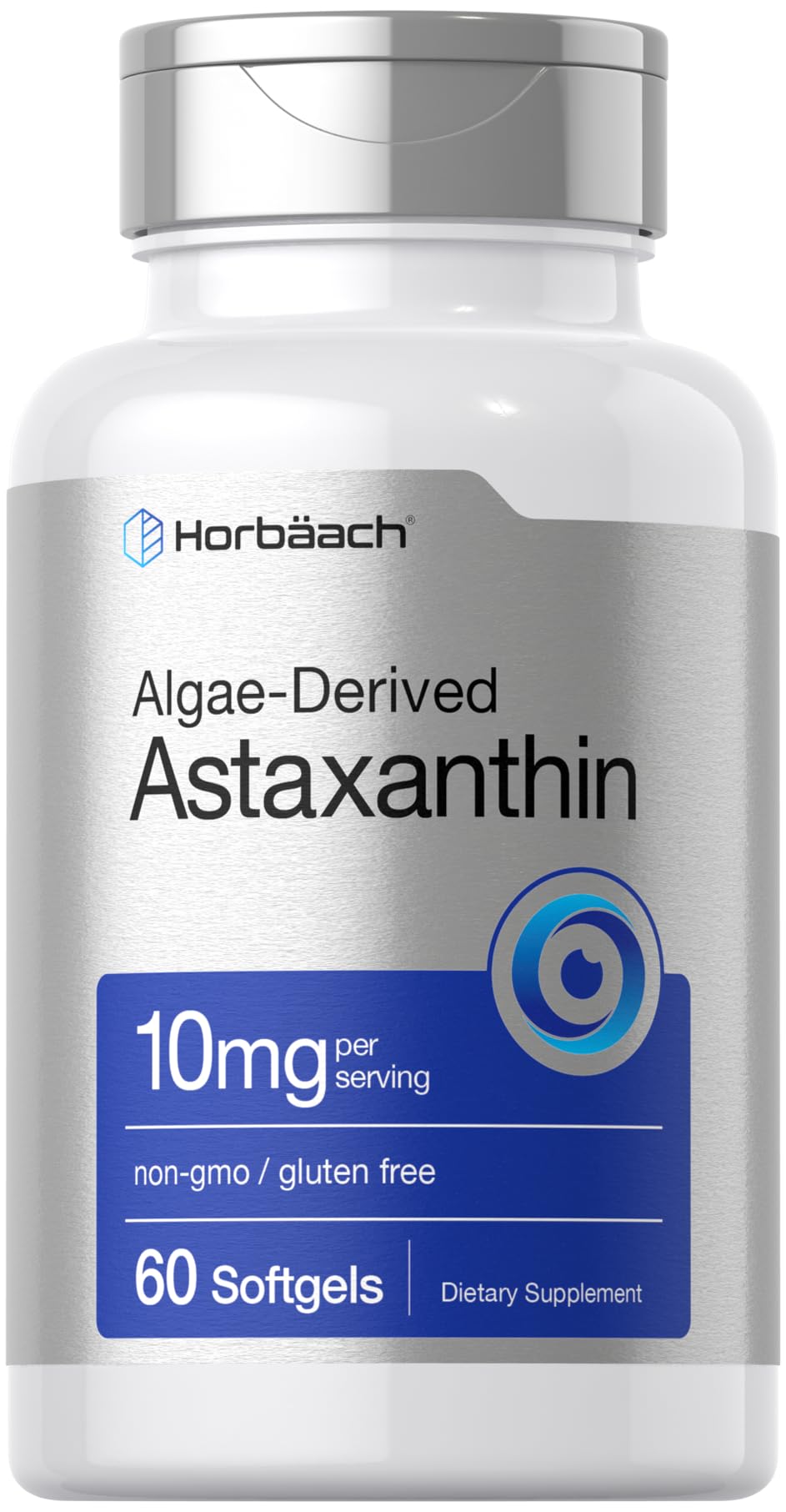 Horbäach Astaxantina, botella de 60 cápsulas suaves para uso diario