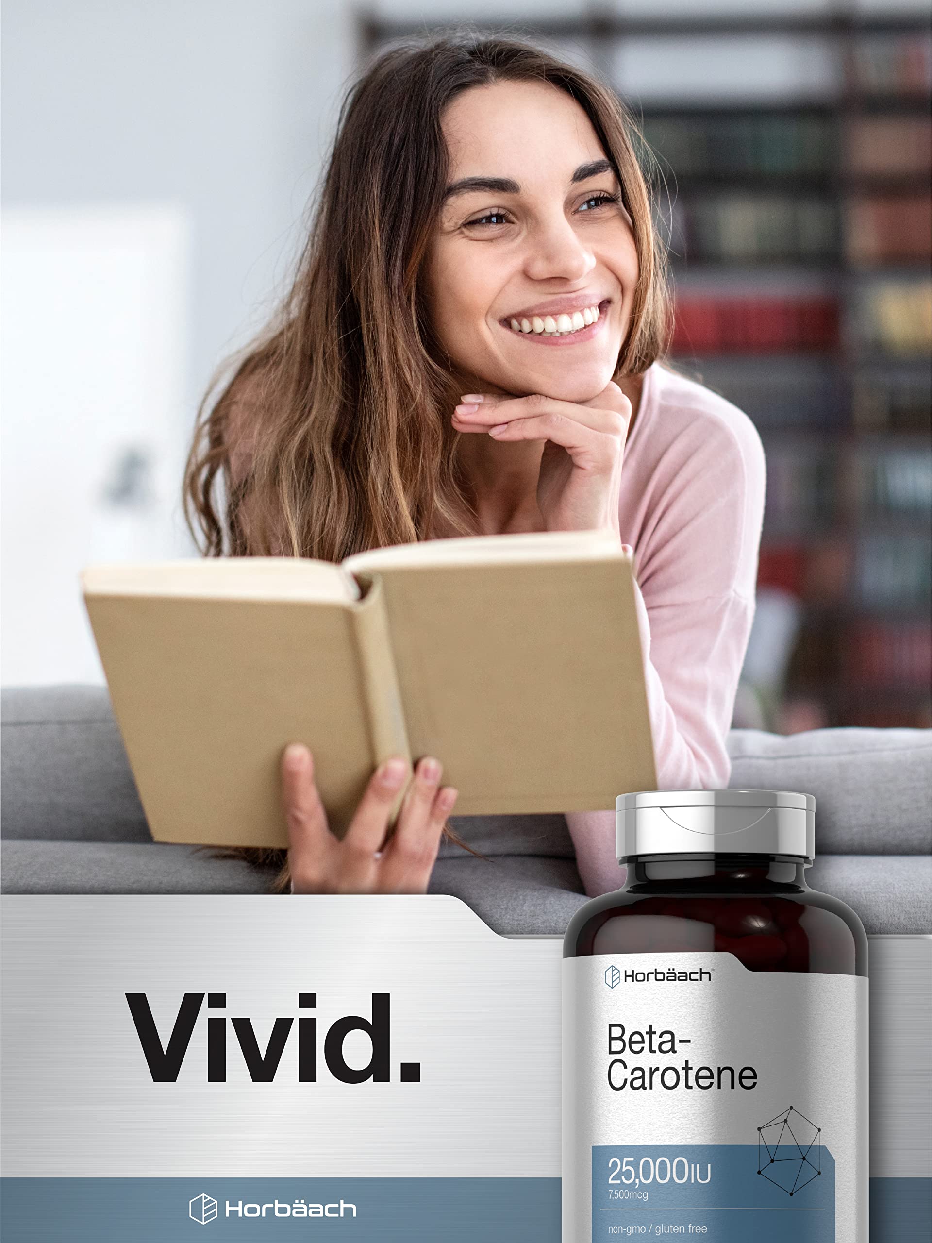 Uso diario de Horbäach Beta Carotene sin sabor artificial.
