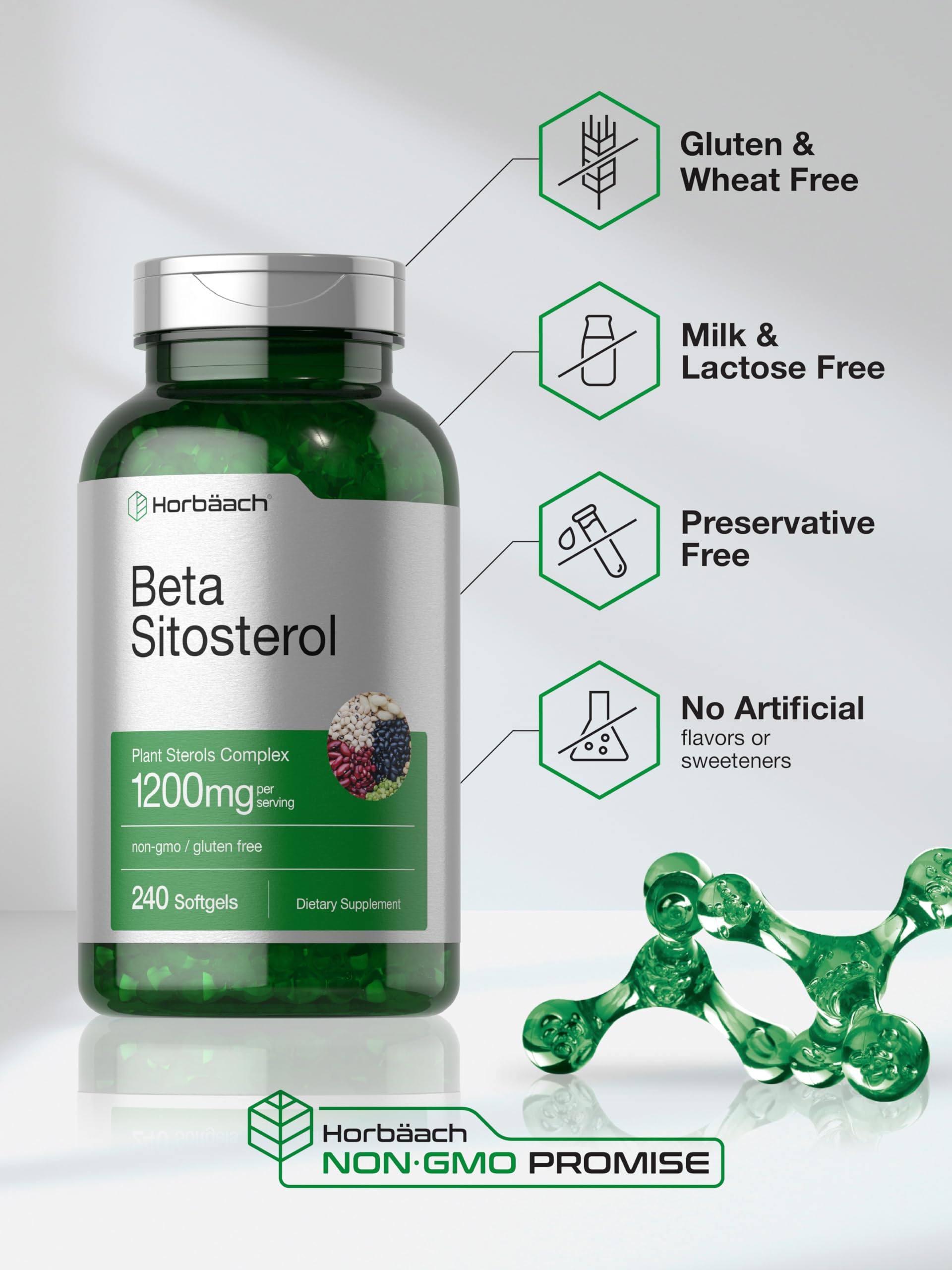 Horbäach Beta Sitosterol composición a base de plantas