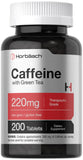 Frasco de Horbaach Caféina 200 mg con tabletas para energía sostenida