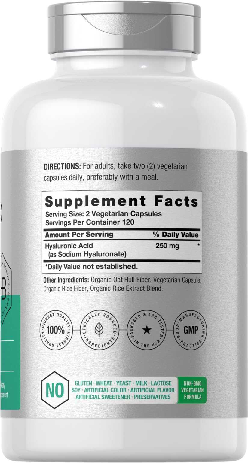 Cápsulas vegetarianas Horbäach de 250 mg, uso diario suave para bienestar general.