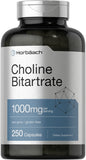 Horbaach colina-bitartrato cápsulas 1000 mg: apoyo diario para bienestar mental.
