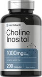 Horbaach Colina Inositol 1000 mg: botella lista para uso diario.