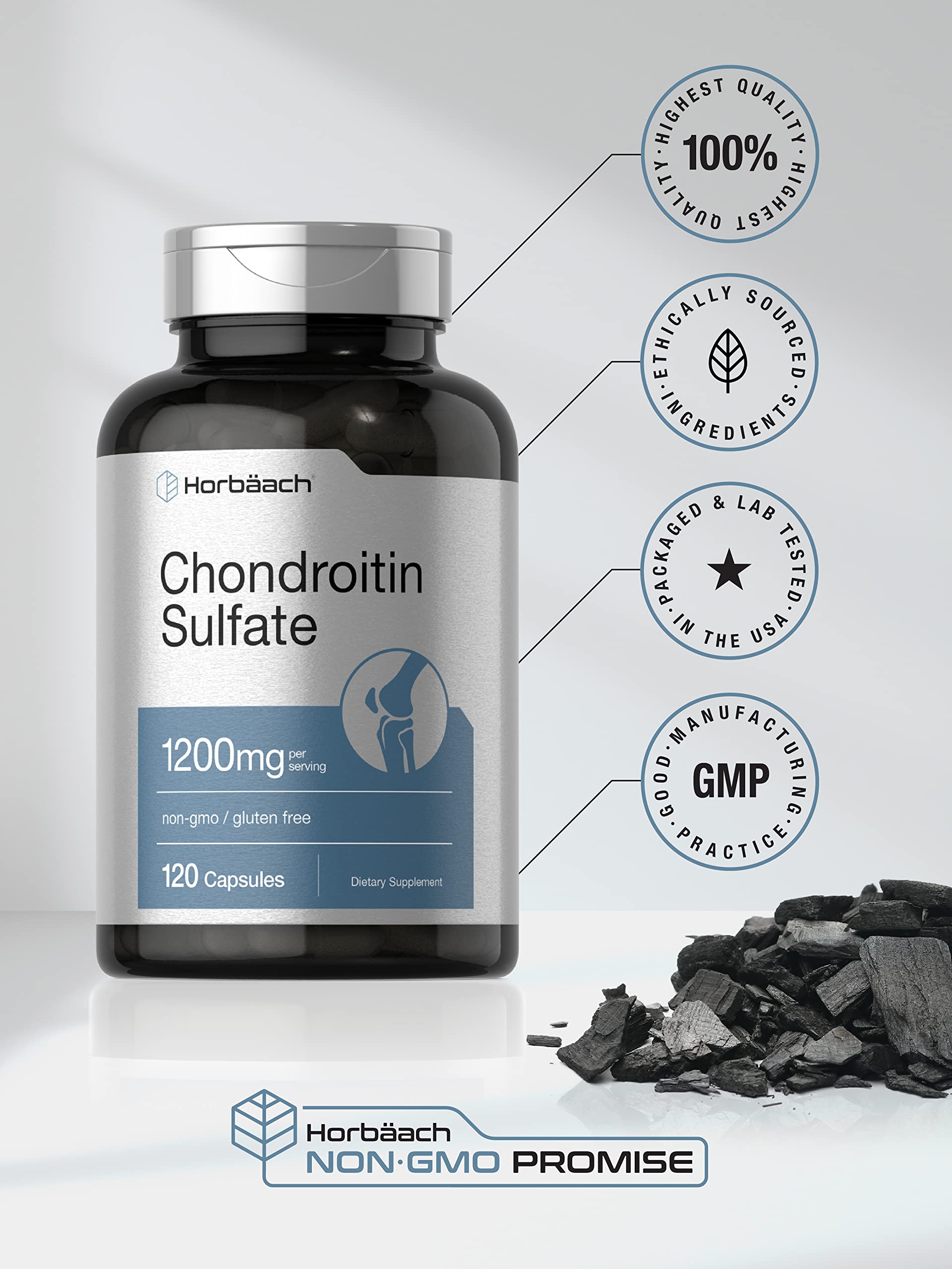 Horbaäch Condroitina Sulfato 1200 mg, pruebas de laboratorio que respaldan la calidad.