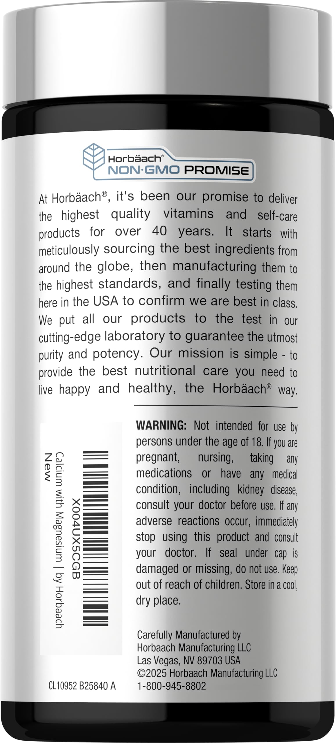 Horbäach d3 vegano: botella resalta vitamina D3 apta para veganos.