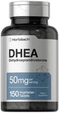 Horbäach DHEA 50 mg botella: suplemento vegetariano para uso diario y energía sostenida