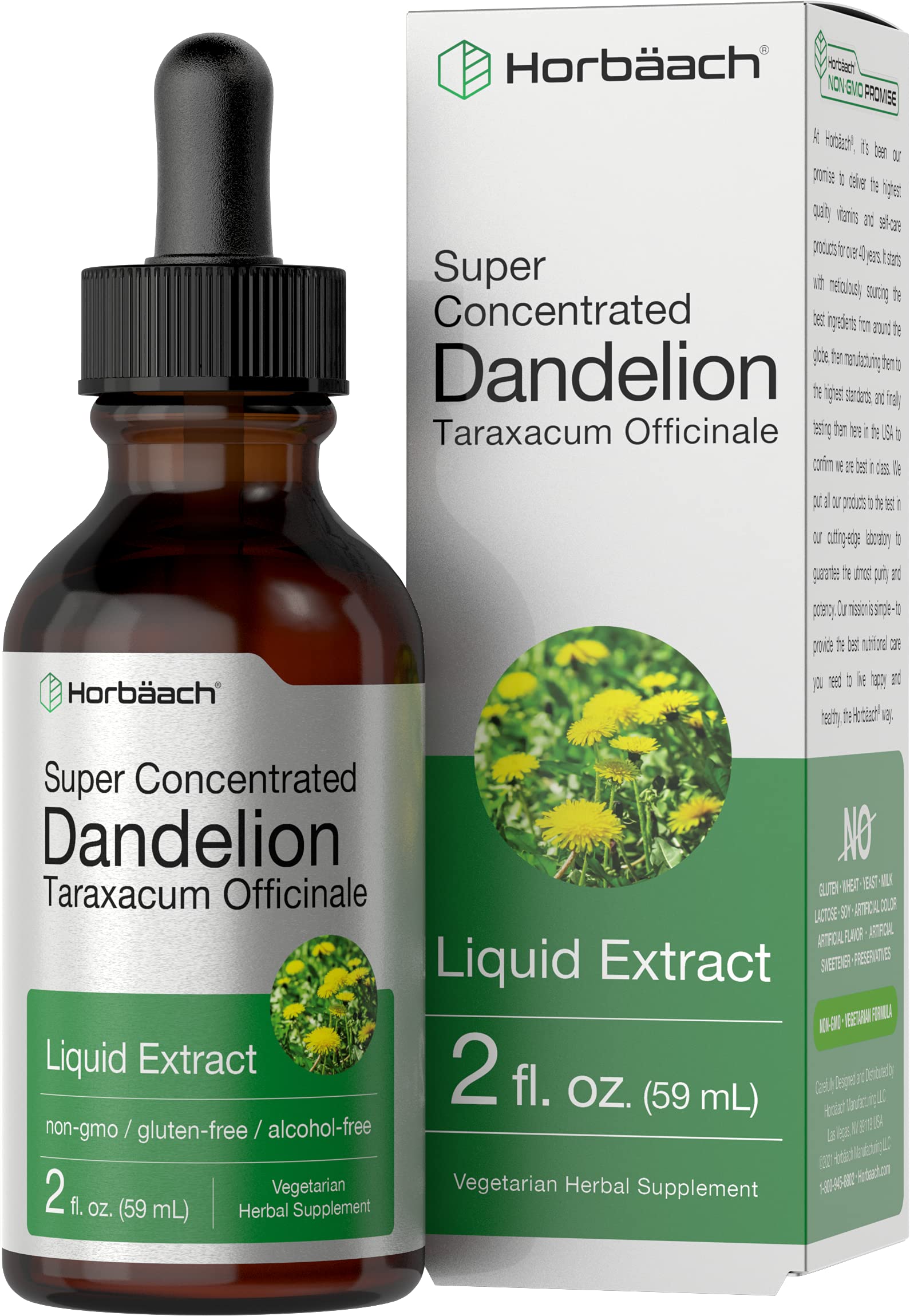 Horbaach Diente de León – botella, extracto sin alcohol para uso diario.