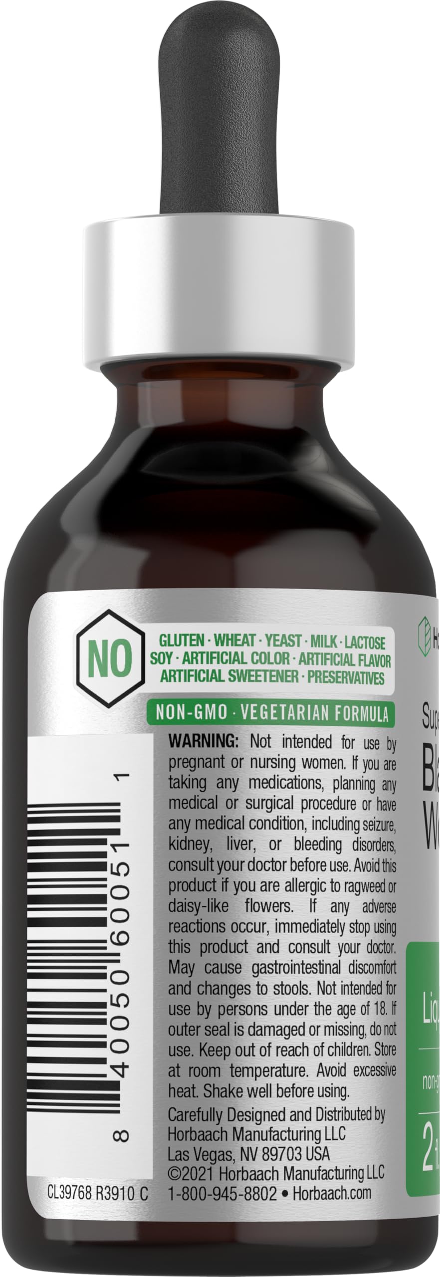 Horbäach: etiqueta del producto sin gluten y sin GMO