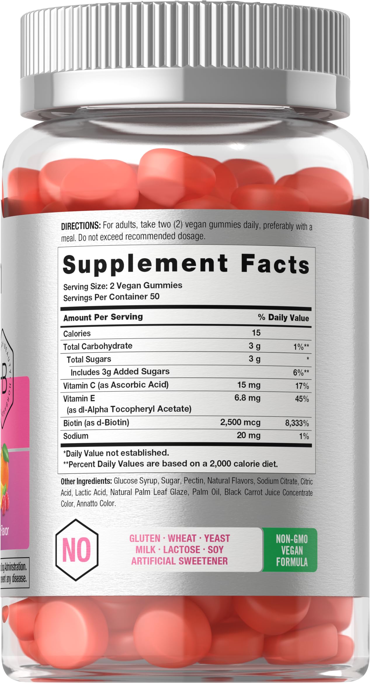 Horbaach fórmula de nutrientes con biotina y vitamina C para belleza interior.