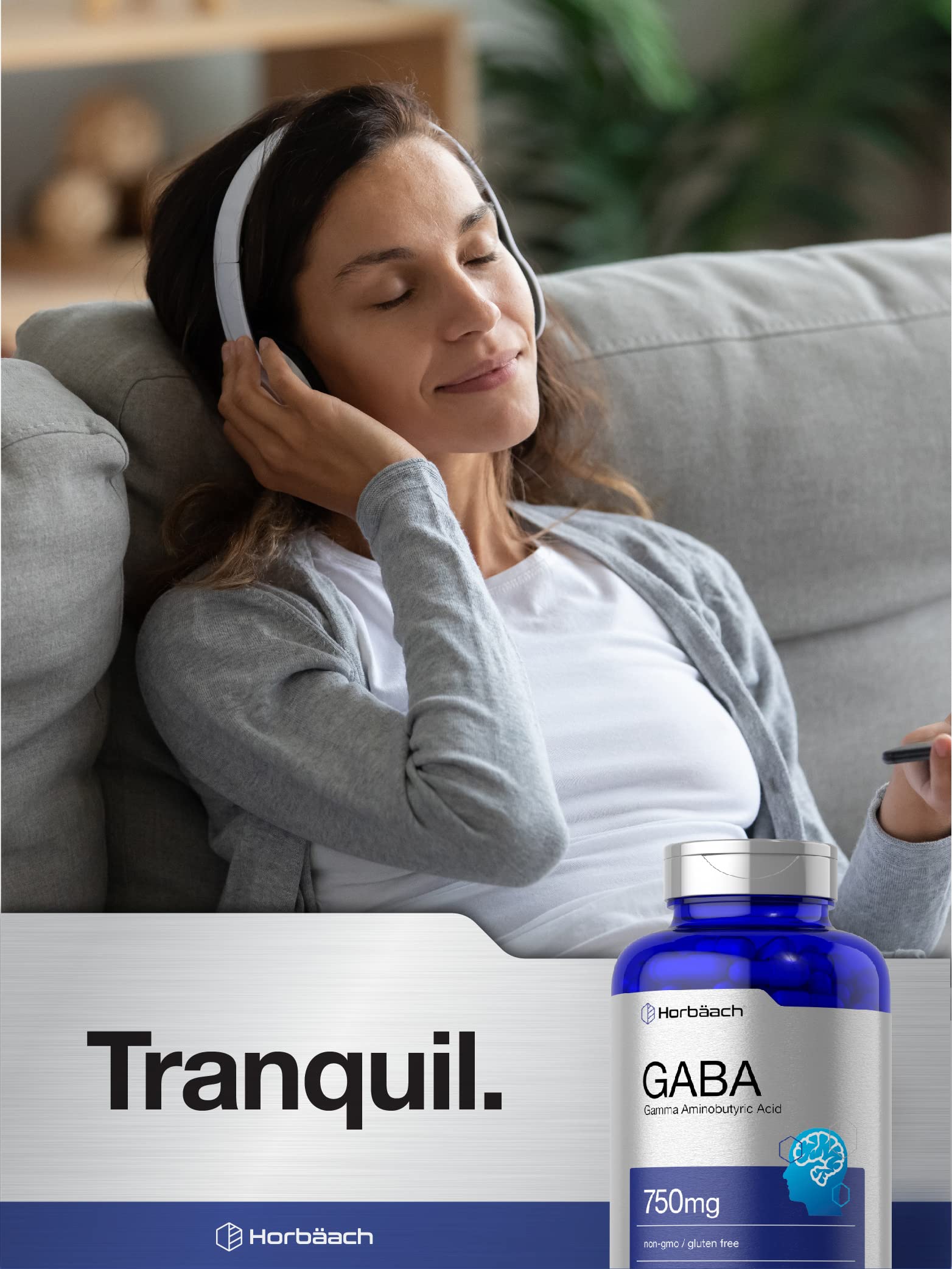 Caja frontal de Horbaach GABA 750 mg para compra confiable