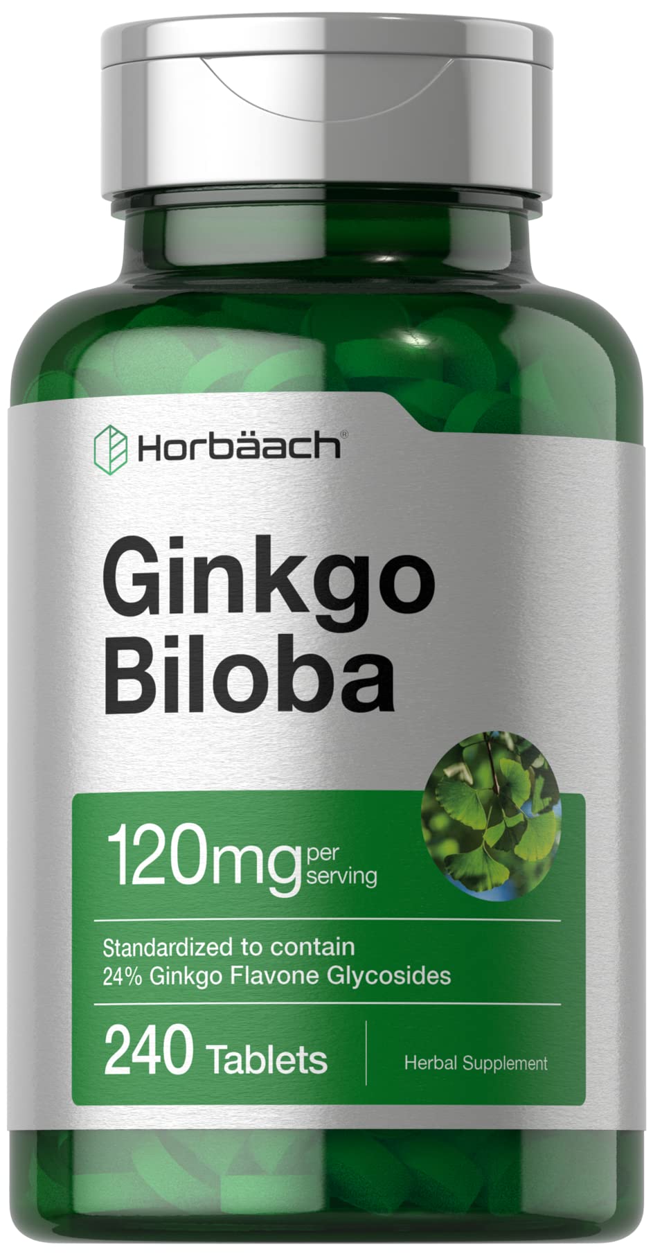Horbäach Ginkgo Biloba: tabletas frente, apoyo diario a la concentración