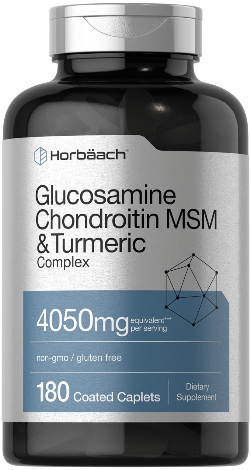 Botella Horbäach Glucosamina Condroitina MSM con cúrcuma para movilidad diaria
