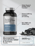 Horbäach Glucosamina Condroitina MSM, caja: combinación equilibrada para uso cotidiano.
