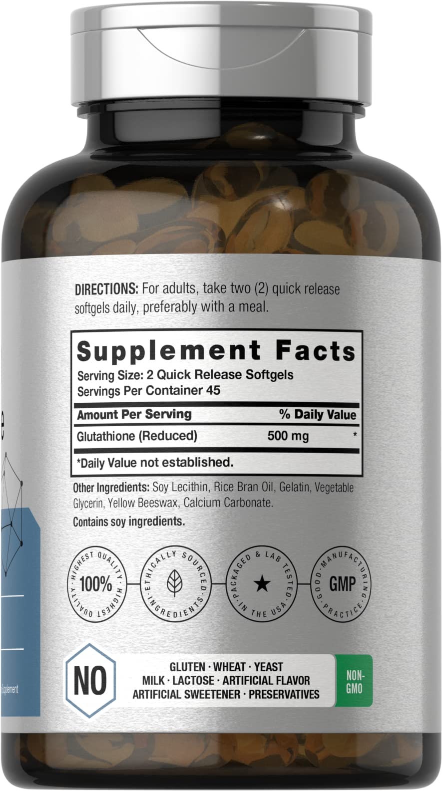 Cápsulas de Horbaach Glutatión Liposomal, liberación rápida.