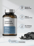 Empaque frontal de Horbaach Glutatión Liposomal, fácil identificación.