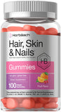 Horbaach gominolas con sabor a fruta para cabello sano, piel radiante y uñas fuertes.