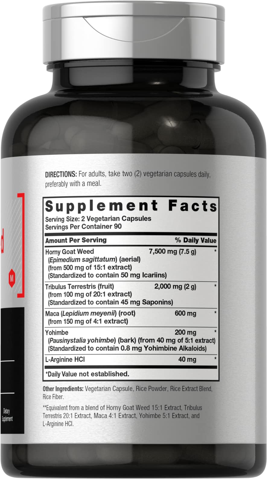 Horbaach Horny Goat Weed Complex - cápsulas vegetarianas para la rutina diaria.