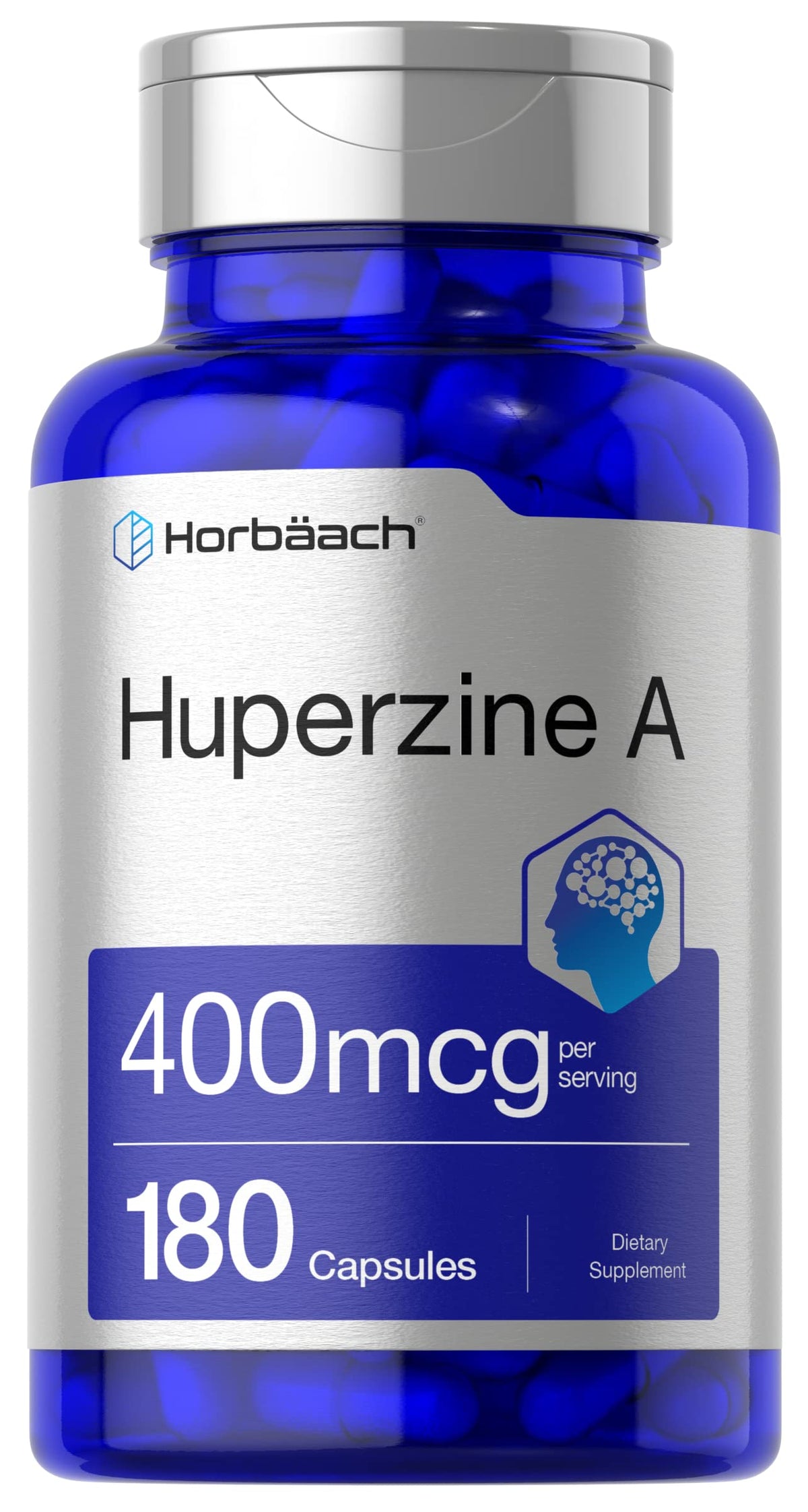 Horbäach Huperzine A – botella de cápsulas para uso diario y conveniente