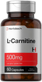 Horbäach L-Carnitine 500 mg, botella: impulso diario y energía sostenida.