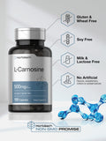 Empaque claro de Horbaach L-Carnosina 500 mg libre de gluten