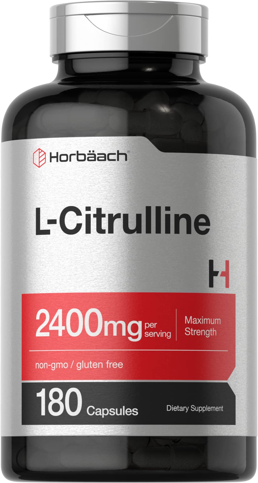 Horbaach L-citrulina: cápsulas 2400 mg para rendimiento diario.