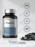 Horbaach L-Theanine Suplemento, envase y caja