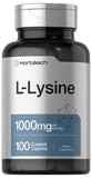 Horbäach L-Lisina 1000 mg en bote, complemento vegetariano para aminoácidos diarios.