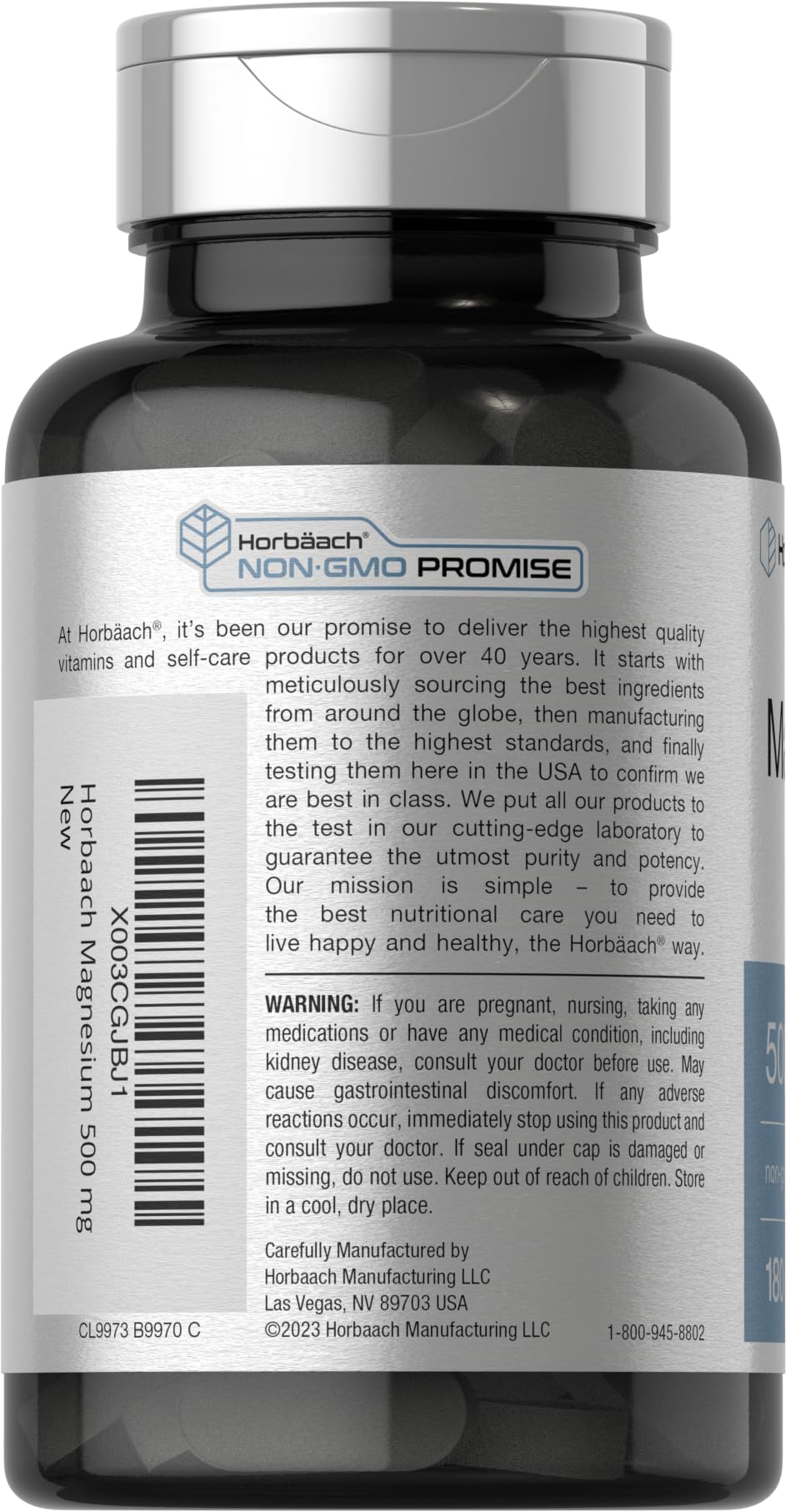 Comprimidos recubiertos Horbaach 500 mg, formato vegetariano para consumo consciente.