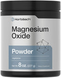 Horbäach Magnesio Óxido en polvo, bote de 227 g, ideal para uso diario.