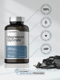 Horbäach Magnesio glicinato, dosis de 250 mg: formato práctico para el día a día.