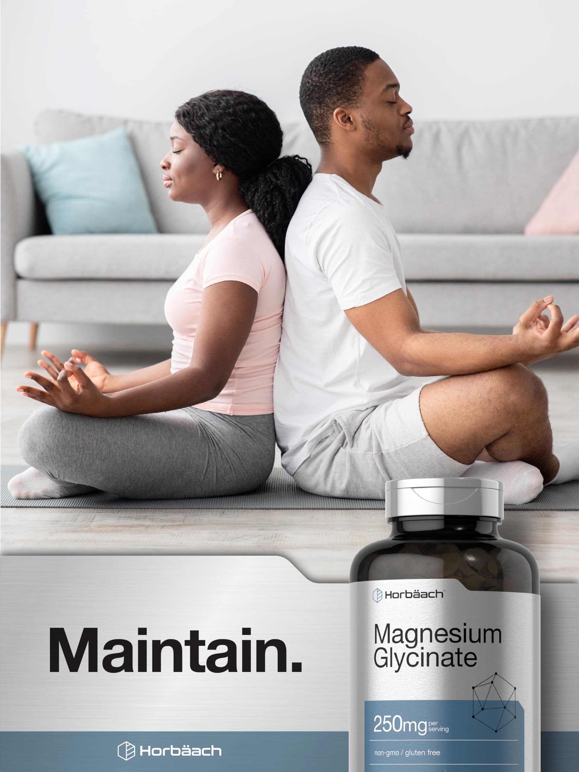 Horbäach Magnesio glicinato, textura suave: experiencia de consumo agradable.
