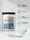 Horbäach polvo de magnesio glicinato, libre de gluten y sin OGM