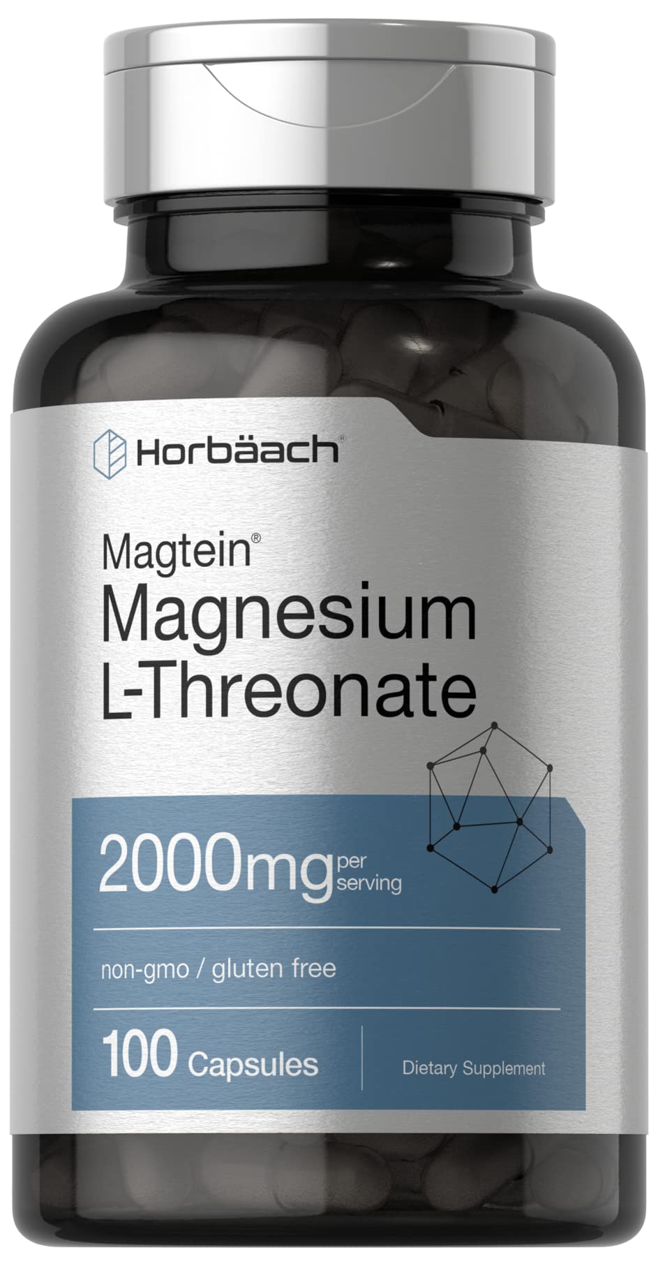 Horbäach Magtein botella-2000mg para ingesta diaria de magnesio