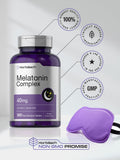 Horbäach Melatonina 40 mg, frasco con cierre hermetico para almacenamiento