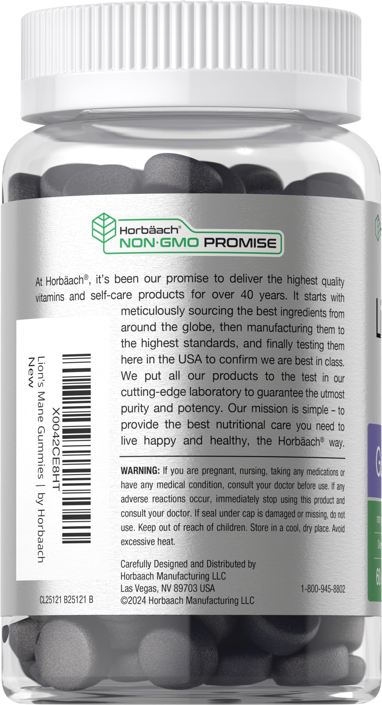 Horbäach melena de león ingredientes veganos para adultos.