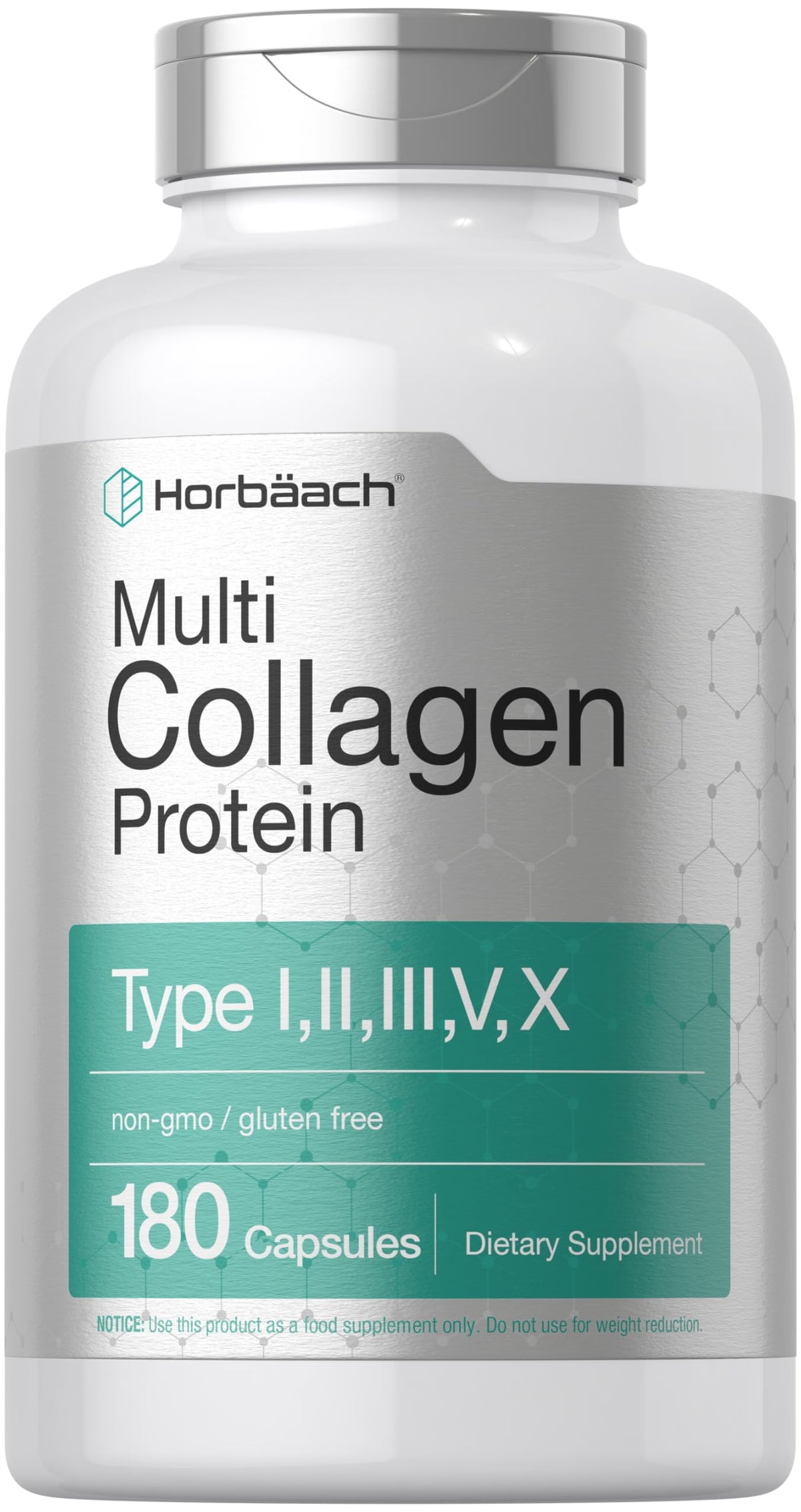 Horbäach Multi Colágeno 2000 mg cápsulas: suplemento de uso diario para apoyo proteico.
