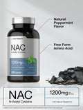 Horbäach NAC cápsulas sabor menta natural: toma agradable durante la ingesta.